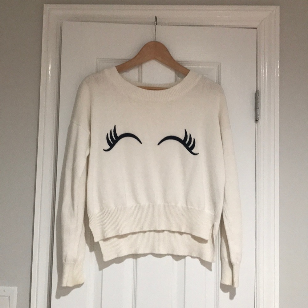 Zara Eyelashes Cropped Sweater